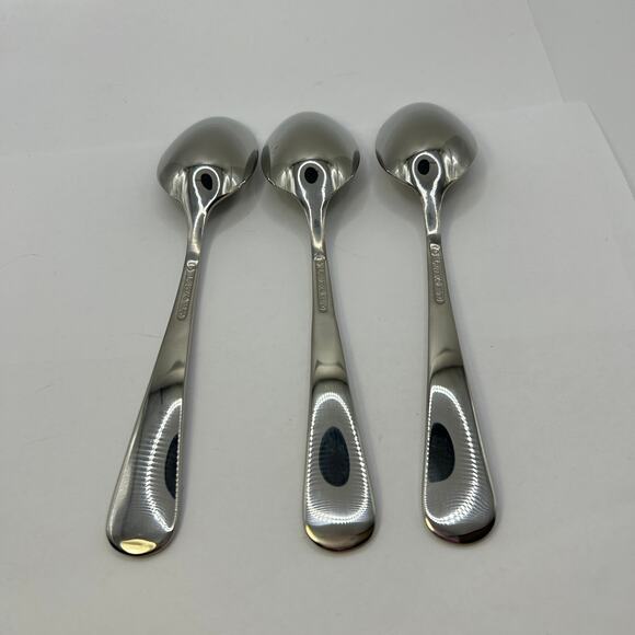 3 Oval Place Soups Spoon Swedish Lodge Lenox 7 1/4" Stainless 18/10 - Picture 5 of 8